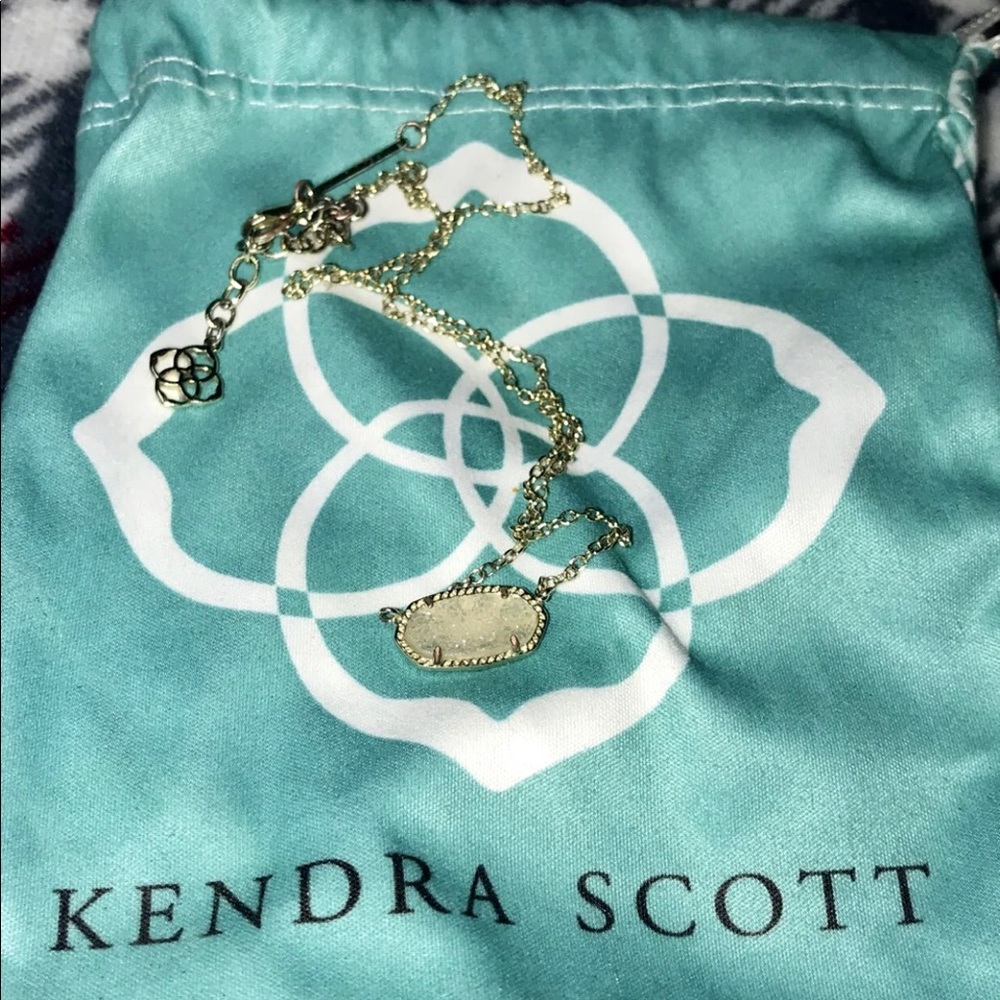 iridescent Kendra Scott drusy necklace